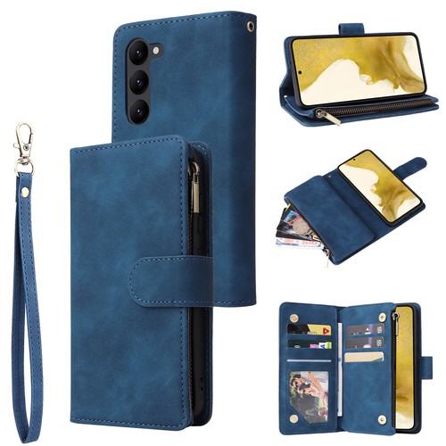Zip wallet case leather flip - wallet,